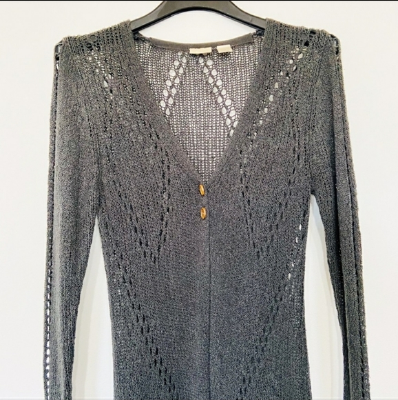 Daytrip Grey Cardigan / Duster with Fringe Hem - Picture 3 of 6